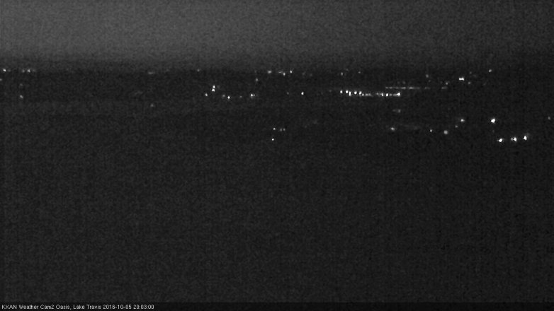 Lake Travis webcam, October 5, 2016 7:30 PM CT