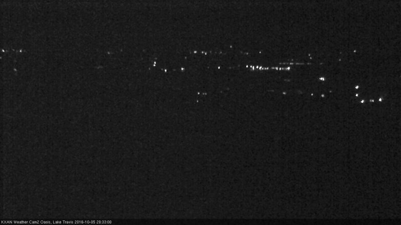 Lake Travis webcam, October 5, 2016 7:45 PM CT
