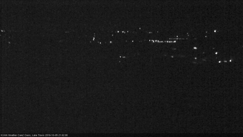 Lake Travis webcam, October 5, 2016 8:15 PM CT