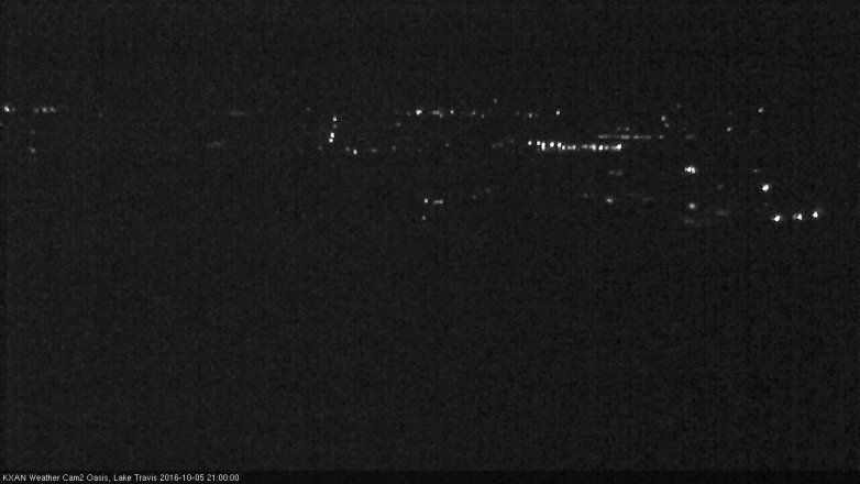 Lake Travis webcam, October 5, 2016 8:30 PM CT