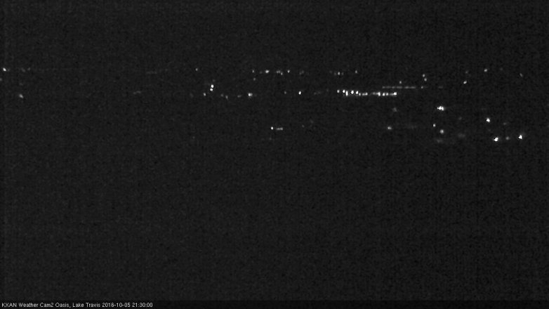 Lake Travis webcam, October 5, 2016 8:50 PM CT