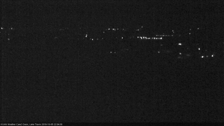 Lake Travis webcam, October 5, 2016 9:10 PM CT