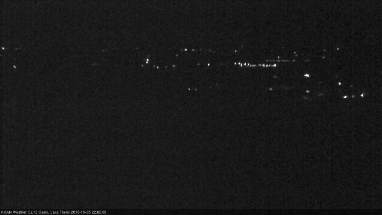 Lake Travis webcam, October 5, 2016 9:20 PM CT