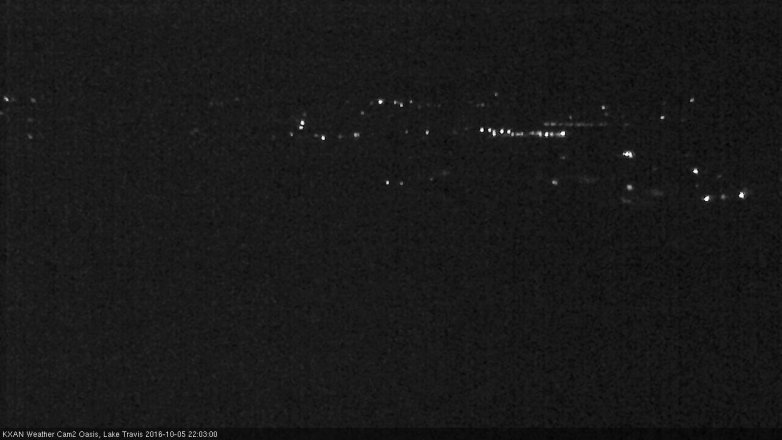 Lake Travis webcam, October 5, 2016 9:30 PM CT