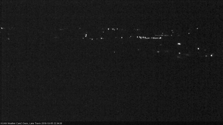 Lake Travis webcam, October 5, 2016 9:50 PM CT