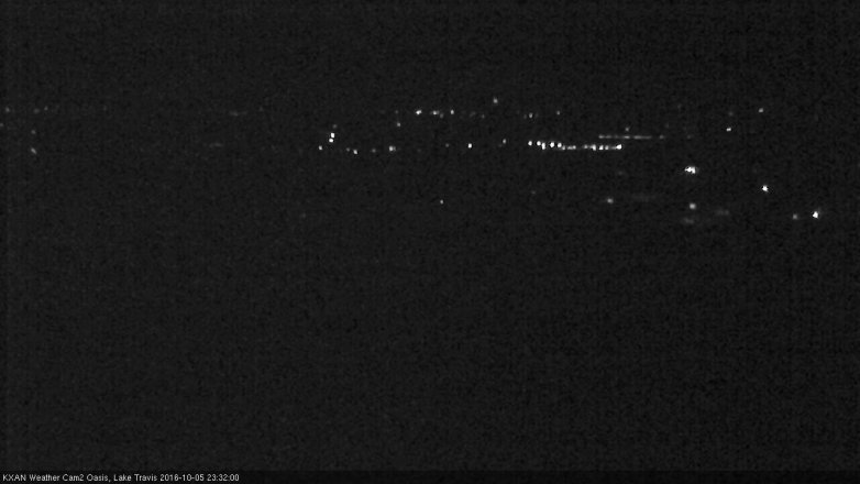 Lake Travis webcam, October 5, 2016 11:00 PM CT
