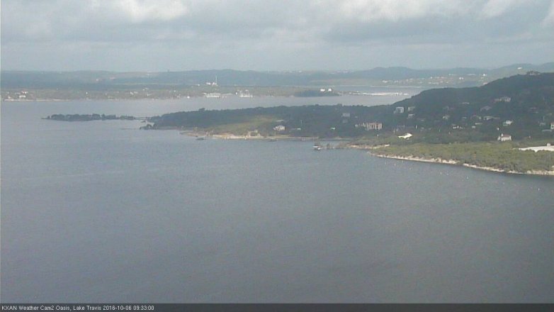 Lake Travis webcam, October 6, 2016 9:00 AM CT
