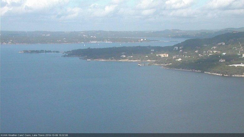 Lake Travis webcam, October 6, 2016 9:40 AM CT