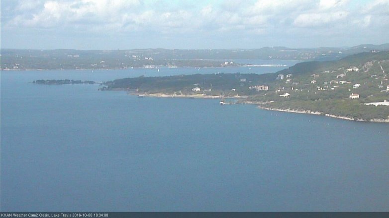 Lake Travis webcam, October 6, 2016 9:45 AM CT