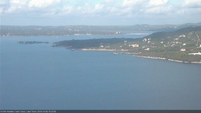 Lake Travis webcam, October 6, 2016 9:50 AM CT