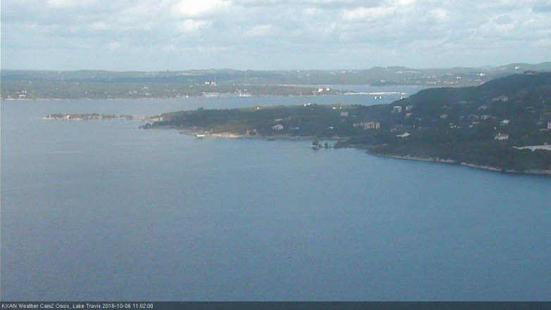 Lake Travis webcam, October 6, 2016 10:10 AM CT