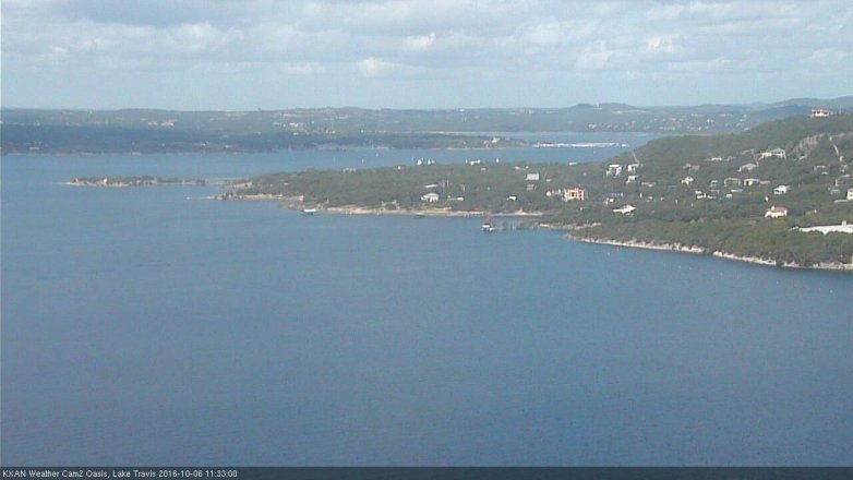 Lake Travis webcam, October 6, 2016 10:40 AM CT