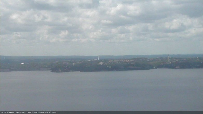 Lake Travis webcam, October 6, 2016 12:50 PM CT