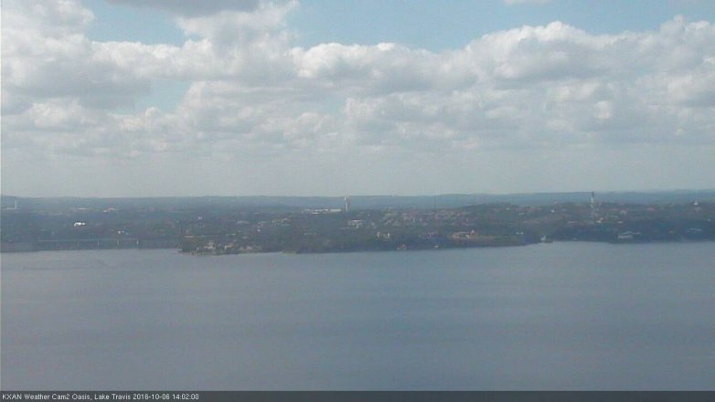 Lake Travis webcam, October 6, 2016 1:10 PM CT