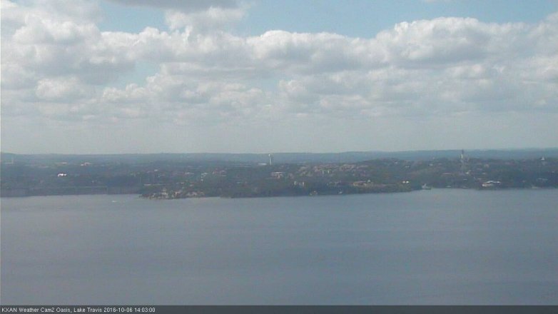 Lake Travis webcam, October 6, 2016 1:15 PM CT