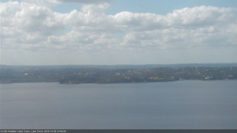 Lake Travis webcam, October 6, 2016 1:25 PM CT