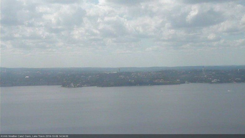 Lake Travis webcam, October 6, 2016 1:40 PM CT