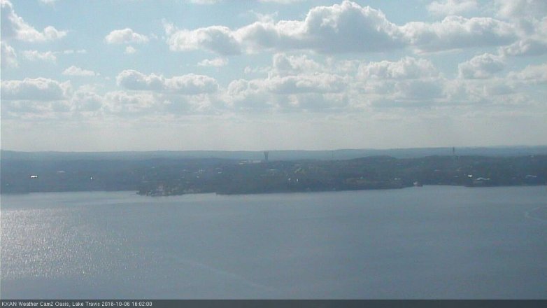 Lake Travis webcam, October 6, 2016 3:05 PM CT