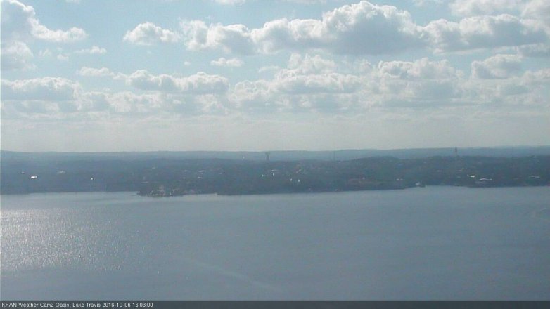 Lake Travis webcam, October 6, 2016 3:30 PM CT