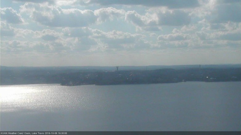 Lake Travis webcam, October 6, 2016 3:35 PM CT