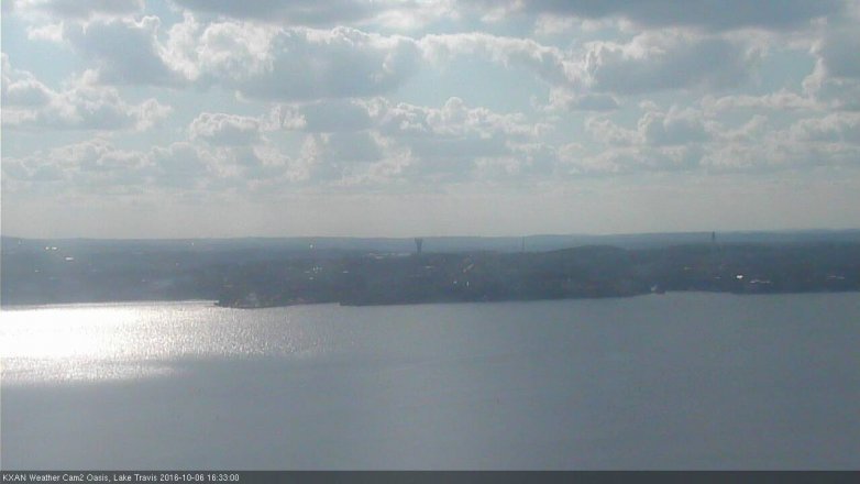 Lake Travis webcam, October 6, 2016 3:40 PM CT