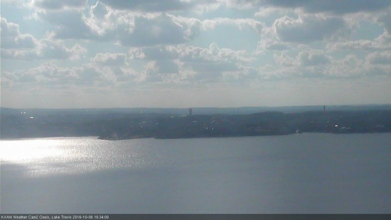 Lake Travis webcam, October 6, 2016 3:50 PM CT