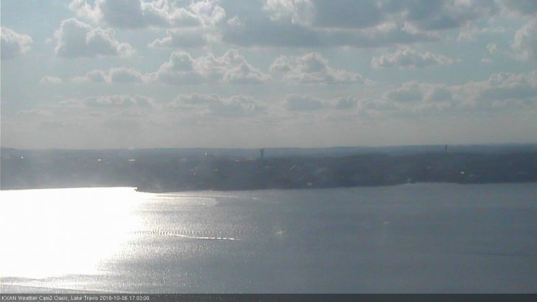 Lake Travis webcam, October 6, 2016 4:25 PM CT