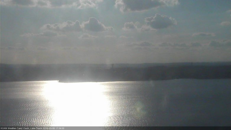 Lake Travis webcam, October 6, 2016 4:50 PM CT
