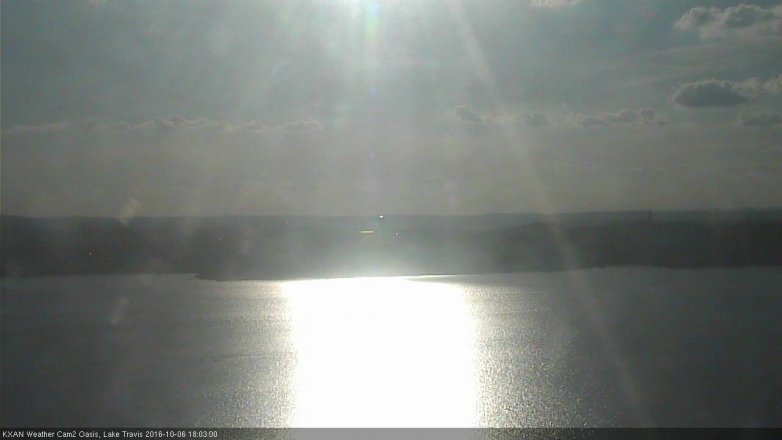 Lake Travis webcam, October 6, 2016 5:30 PM CT