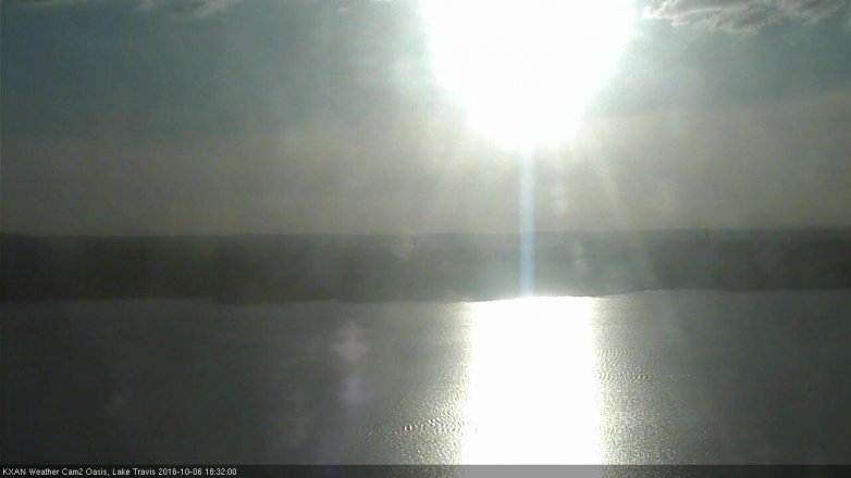 Lake Travis webcam, October 6, 2016 5:35 PM CT