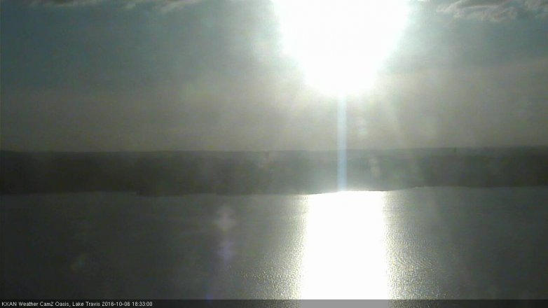 Lake Travis webcam, October 6, 2016 5:40 PM CT