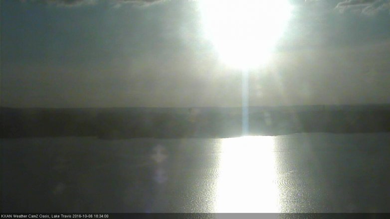 Lake Travis webcam, October 6, 2016 6:05 PM CT