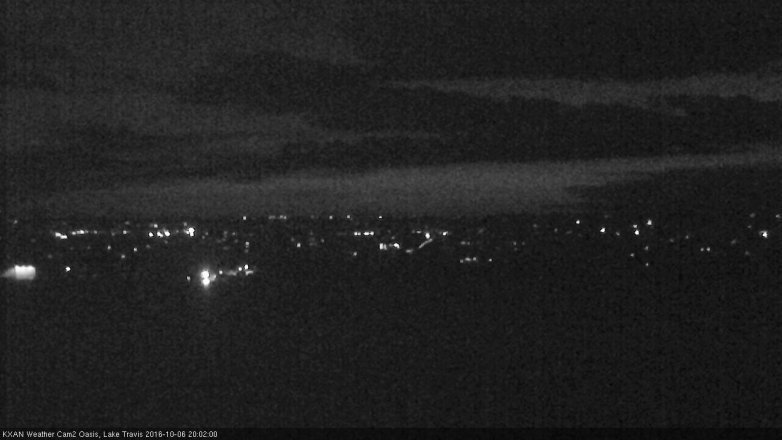 Lake Travis webcam, October 6, 2016 7:30 PM CT