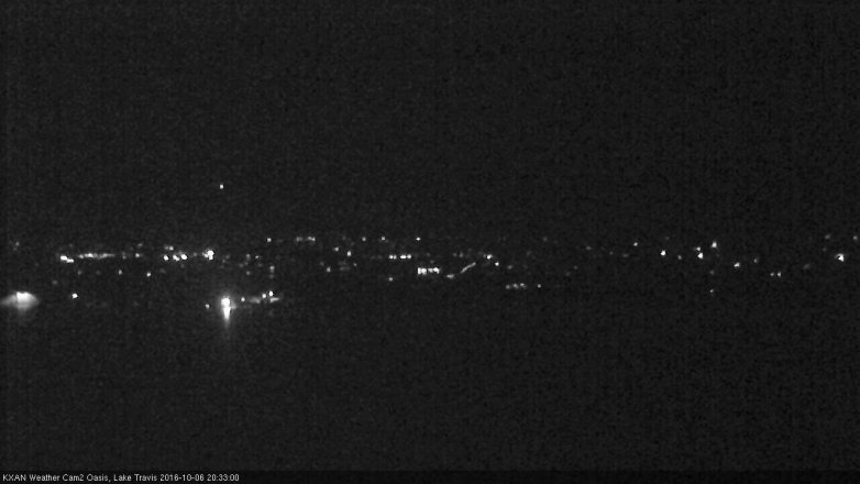 Lake Travis webcam, October 6, 2016 7:50 PM CT