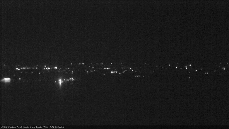 Lake Travis webcam, October 6, 2016 8:00 PM CT