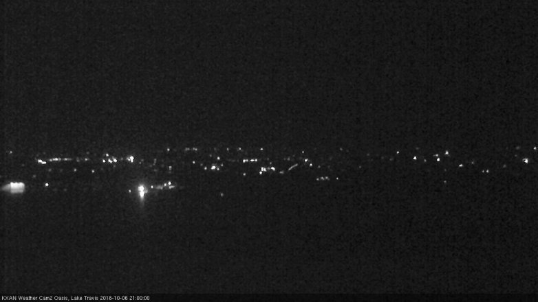 Lake Travis webcam, October 6, 2016 8:15 PM CT