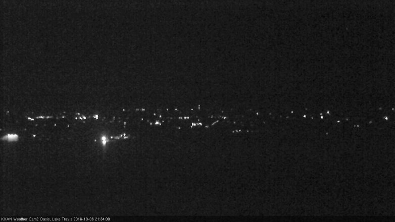 Lake Travis webcam, October 6, 2016 8:45 PM CT