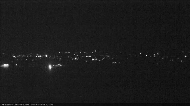 Lake Travis webcam, October 6, 2016 8:55 PM CT