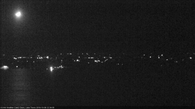 Lake Travis webcam, October 6, 2016 9:40 PM CT
