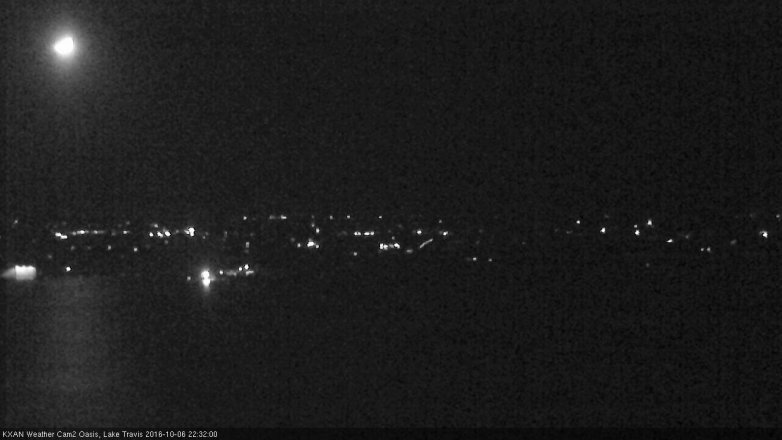 Lake Travis webcam, October 6, 2016 9:45 PM CT