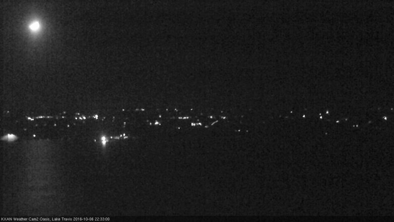 Lake Travis webcam, October 6, 2016 9:50 PM CT