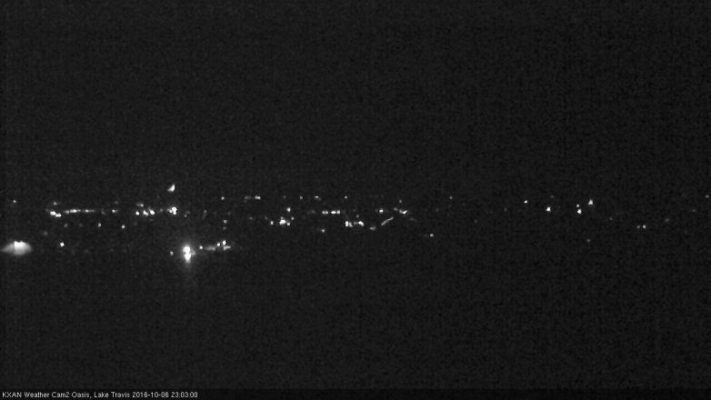 Lake Travis webcam, October 6, 2016 10:15 PM CT