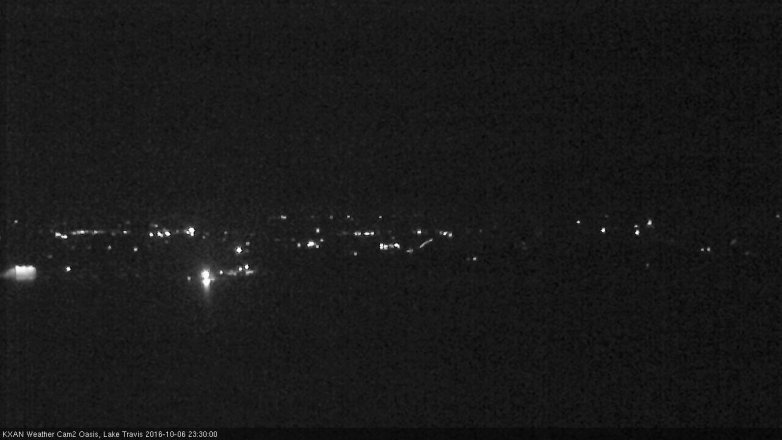 Lake Travis webcam, October 6, 2016 10:45 PM CT