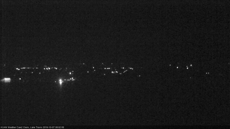 Lake Travis webcam, October 6, 2016 11:05 PM CT