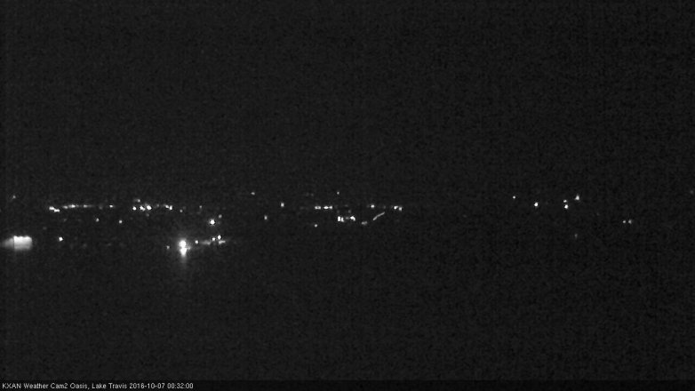 Lake Travis webcam, October 6, 2016 11:45 PM CT