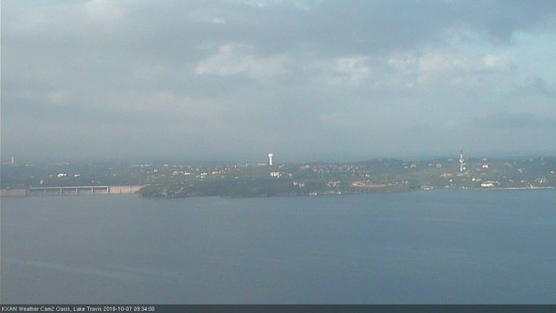 Lake Travis webcam, October 7, 2016 9:05 AM CT
