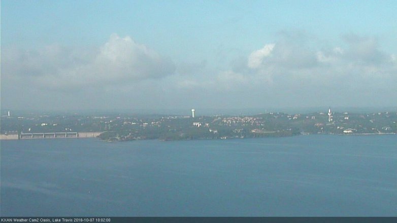 Lake Travis webcam, October 7, 2016 9:20 AM CT