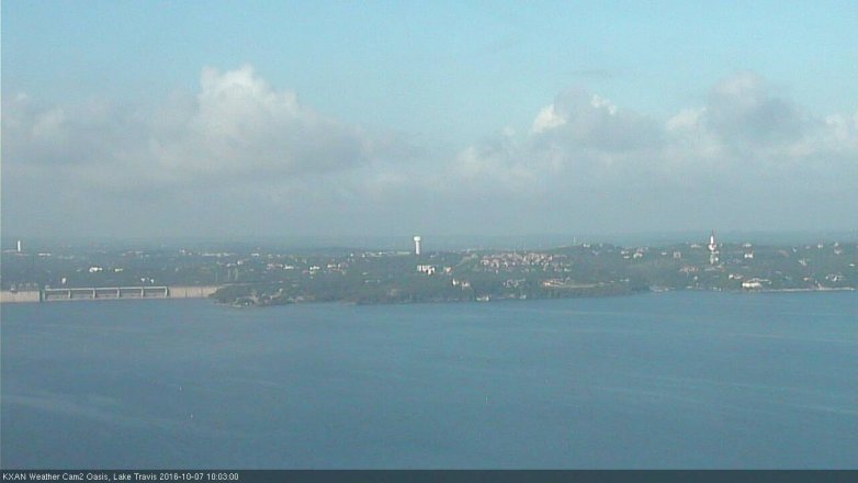 Lake Travis webcam, October 7, 2016 9:25 AM CT