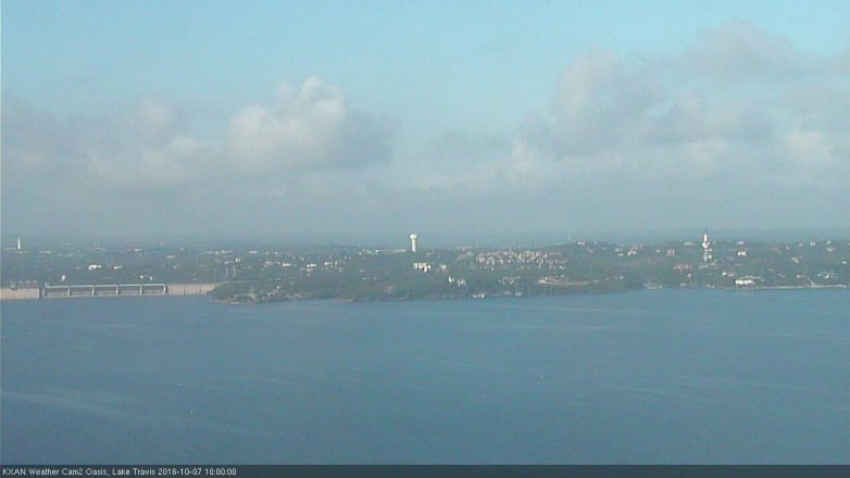 Lake Travis webcam, October 7, 2016 9:30 AM CT