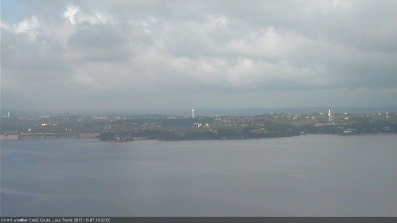 Lake Travis webcam, October 7, 2016 9:45 AM CT